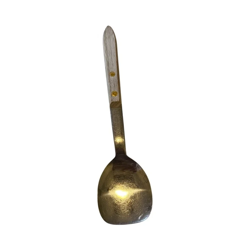 Vintage Warco Stainless Steel Ice Cream Spade Scoop Wood Handle 9 1/2